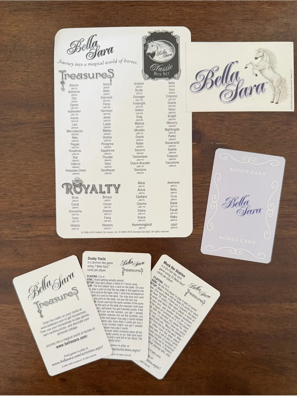 Bella Sara Classic Box Set 147 Cards Treasures, Royalty, Bella’s Ball Cards